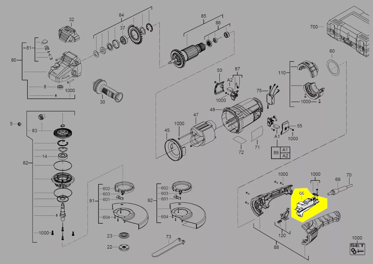 interrupteur marche-arrêt réf. 4931441061 AEG
